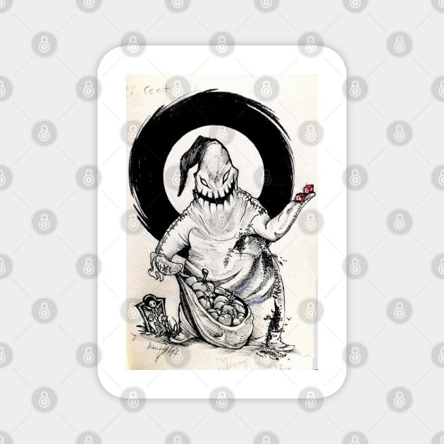 Oogie boogie Nightmare before christmas Magnet by Inkhov