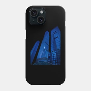 Blue Skyscrapers Manhattan New York City Phone Case