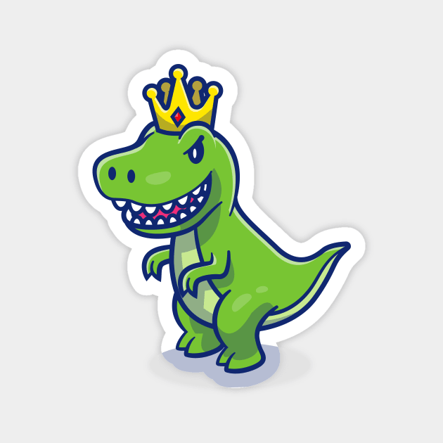 Cute Dino King Magnet by Catalyst Labs