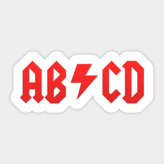 Ac Dc Parody Acdc Sticker Teepublic