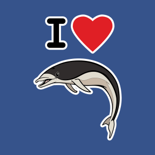I Love Southern Right Whale Dolphins T-Shirt