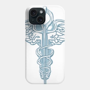 Caduceus Pastel Blue Shadow Silhouette Anime Style Collection No. 203 Phone Case