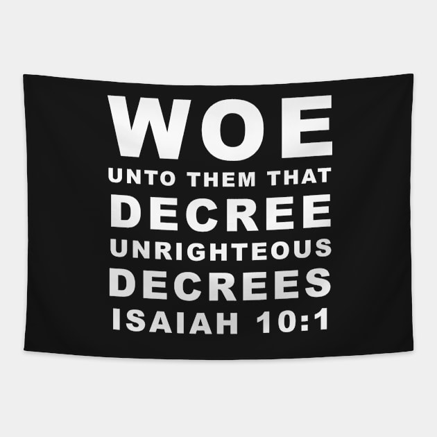 Isaiah 10-1 Unrighteous Decrees KJV End Times Prophecy Tapestry by BubbleMench