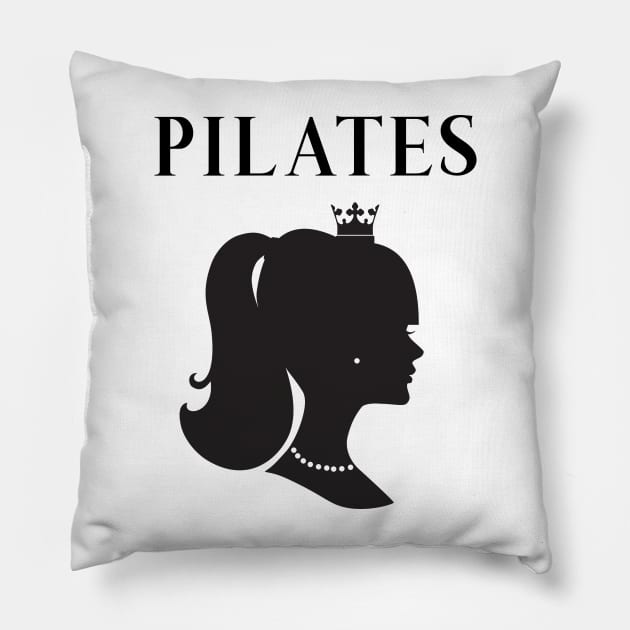 Pilates Queen Silhouette Pillow by ClaudiaFlores