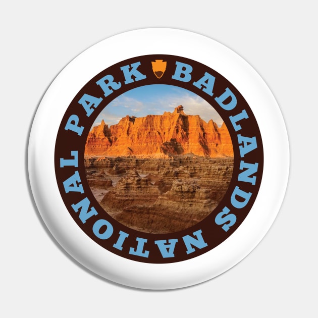 Badlands National Park circle Pin by nylebuss