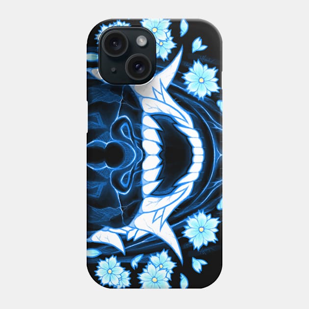 Hannya Demon Mask - V1 BLUE Phone Case by pbarbalios