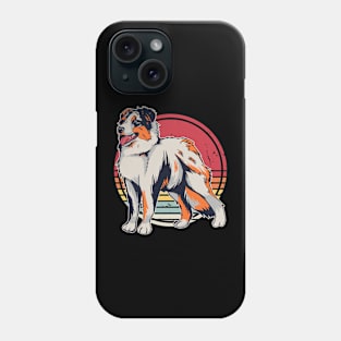 Australian Shepherd Dog Retro Vintage Phone Case