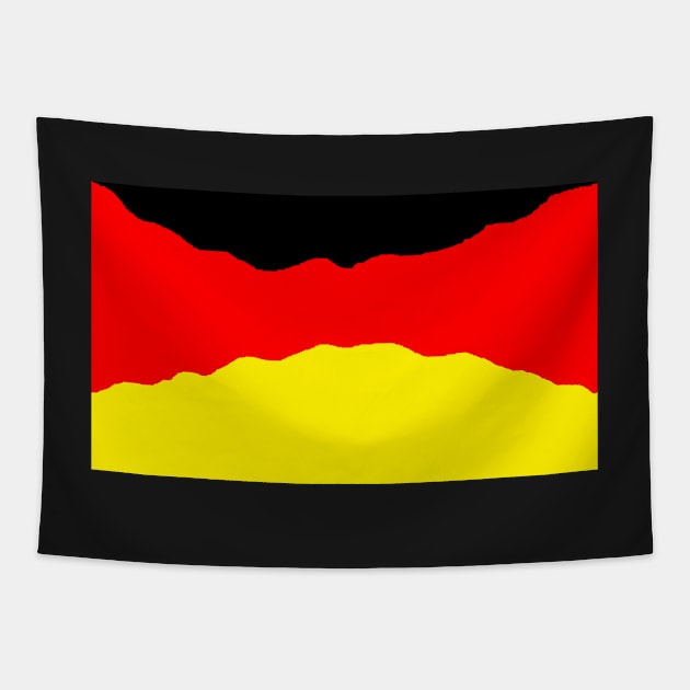 Curving German Flag Tapestry by Student-Made