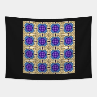 Patchwork Quilt Pattern with Ornate Motifs Tapestry