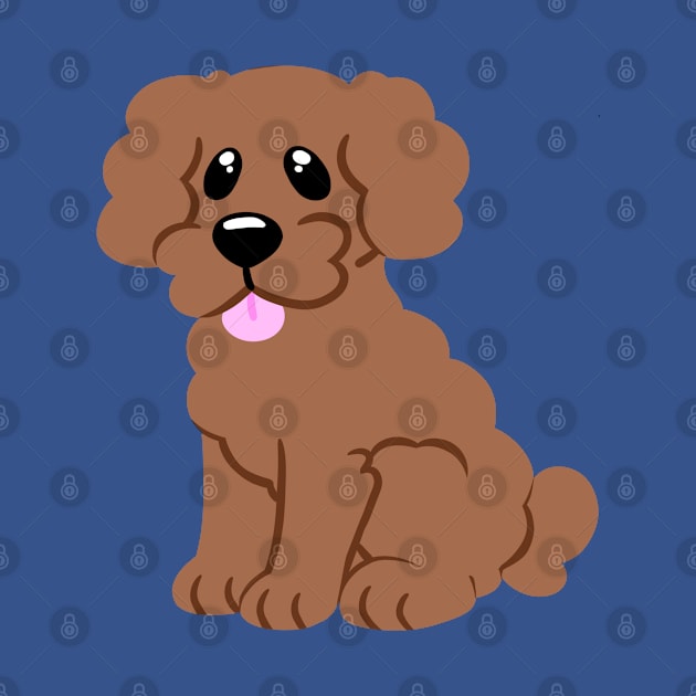 Simple Red Poodle - Blue by leashonlife