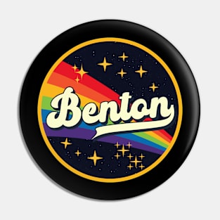 Benton // Rainbow In Space Vintage Style Pin