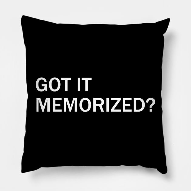 Got It Memorized? kh quotes Pillow by photographer1