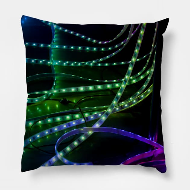 neon lights Pillow by tintacarmesim