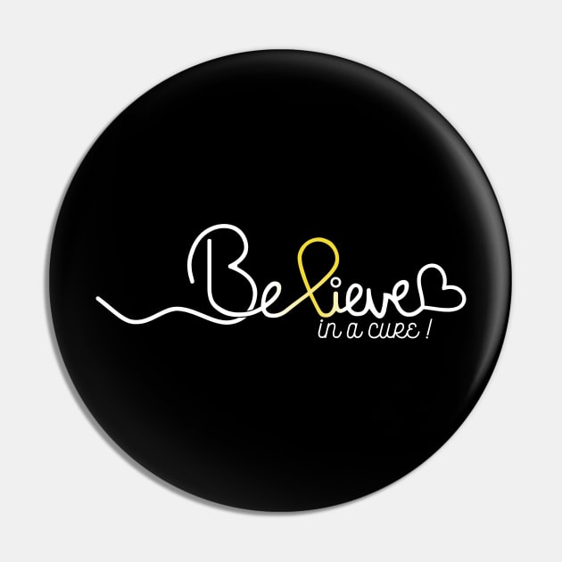 Believe- Spina Bifida Gifts Spina Bifida Awareness Pin by AwarenessClub