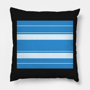 Strips - blue and white. Pillow