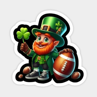 Football Leprechaun Shamrock Irish St Patricks Day Magnet