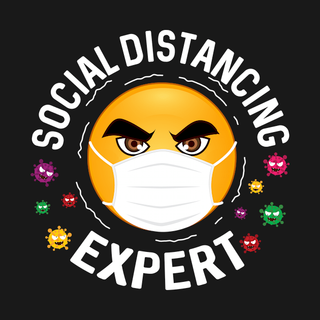 Funny Social Distancing Expert Introvert Mask Virus by Your Funny Gifts