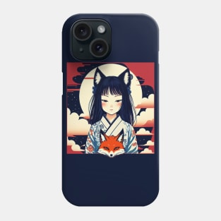 Fox Girl and her Companion Phone Case