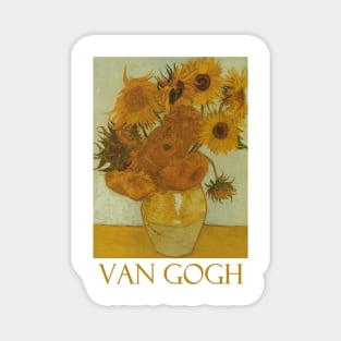 Sunflowers in a Vase by Vincent van Gogh Magnet