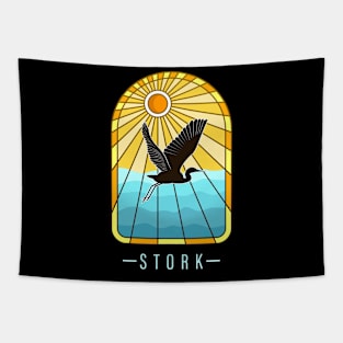 Stork artwork Tapestry