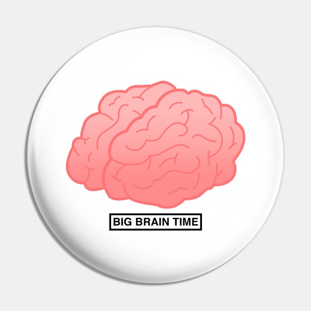 Big Brain Time Black Pin by felixbunny