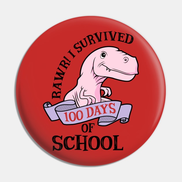 100 Days Of School Teacher's T-shirt Pin by KsuAnn