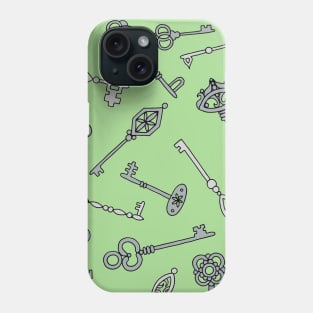 Skeleton Keys Green Palette Phone Case