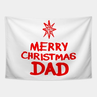 Merry Christmas Dad Tapestry