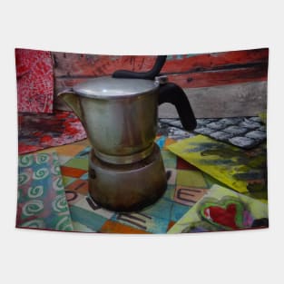 coffee maker on my art Tapestry