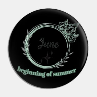 June :beginning of summer Pin