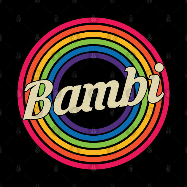 Bambi - Retro Rainbow Style by MaydenArt