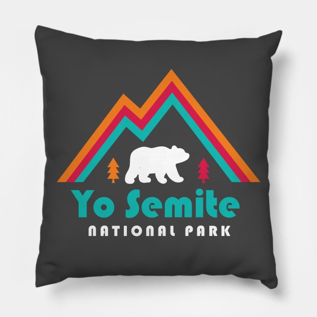 Yo Semite National Park Go Vote Yosemite Pillow by PodDesignShop