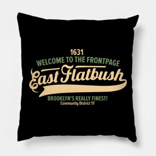 New York Brooklyn - East Flatbush Brooklyn Schriftzug - East Flatbush Logo Pillow