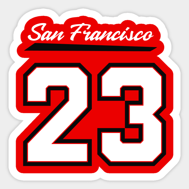 johnnystackart Christian McCaffrey CMC Jersey SF Shirt Sticker