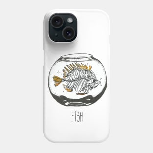 Fishbone in a bowl Phone Case