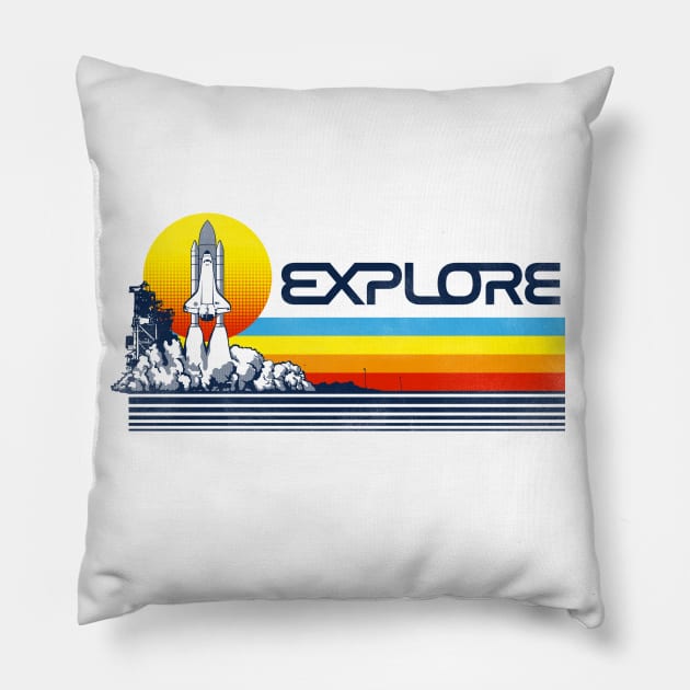 EXPLORE Pillow by ALFBOCREATIVE