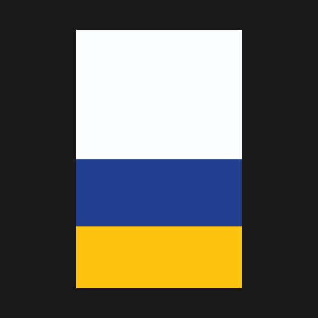 Leeds Tricolour White Blue Yellow by Culture-Factory