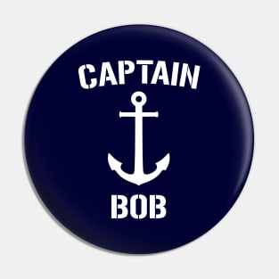 Nautical Captain Bob Personalized Boat Anchor Pin