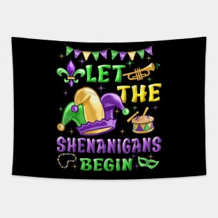 Let The Shenanigans Begin Mardi Gras Tapestry