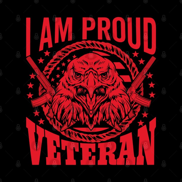 funny I Am Proud Veteran by Wanderlust Creations