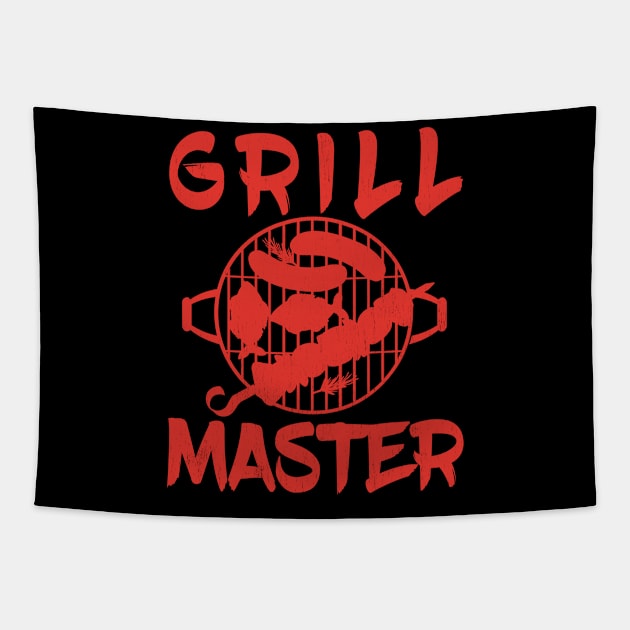 Grill Master Grilling Love smoke BBQ summer Tapestry by kaza191