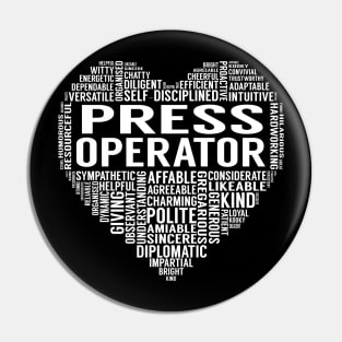 Press Operator Heart Pin