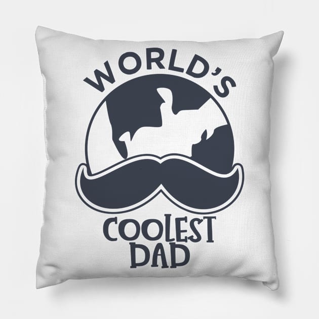 Worlds Coolest Dad Pillow by hallyupunch