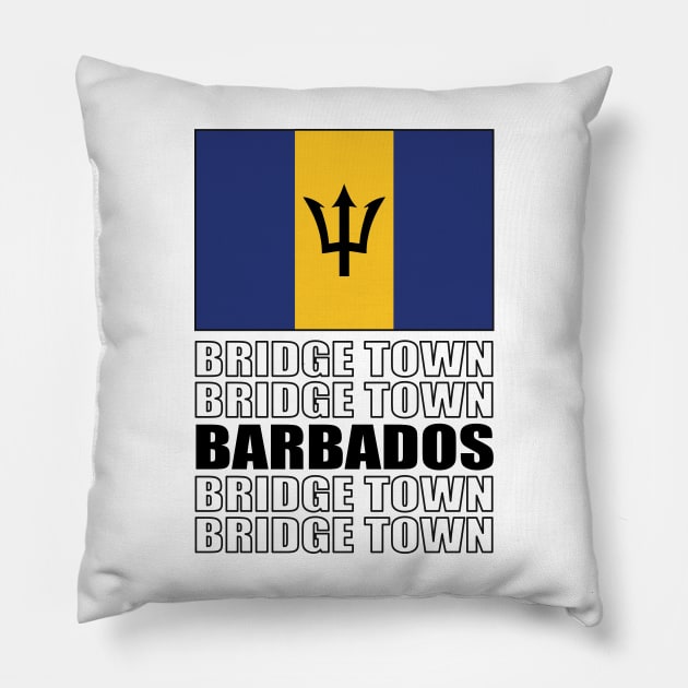 Flag of Barbados Pillow by KewaleeTee