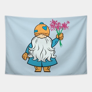 Gonk Gnome with Flowers Tapestry
