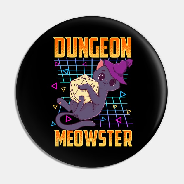 Dungeon Meowster Tabletop Gamer Pin by theperfectpresents