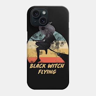 black witch flying Phone Case