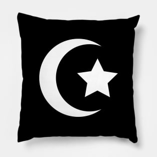 Islamic Symbol the Star and Crescent Pillow