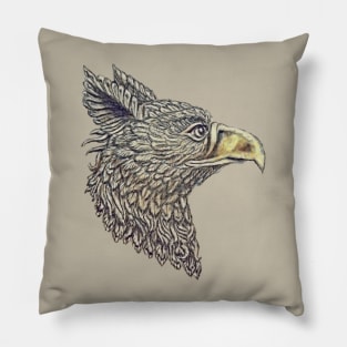 Griffin on Parchment Pillow