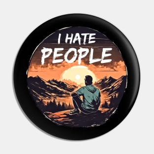 I-hate-people Pin